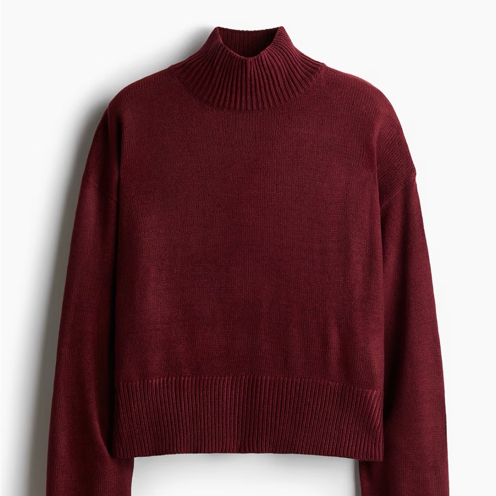 H&M Deep Red Turtleneck Sweater